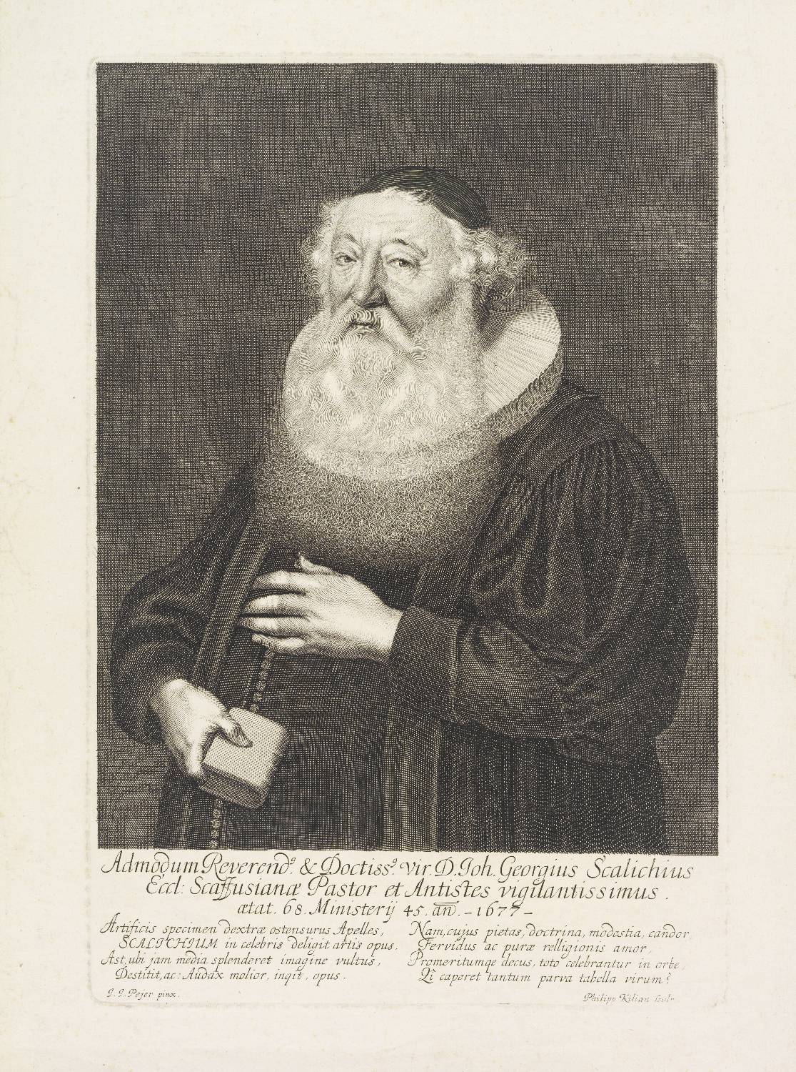 Antistes Johann Georg Schalch (1609-1686), Schaffhausen, im Alter von 68 Jahren